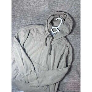 Everlane French Terry Hoodie Pullover Women's XL Tan Beige Sweatshirt